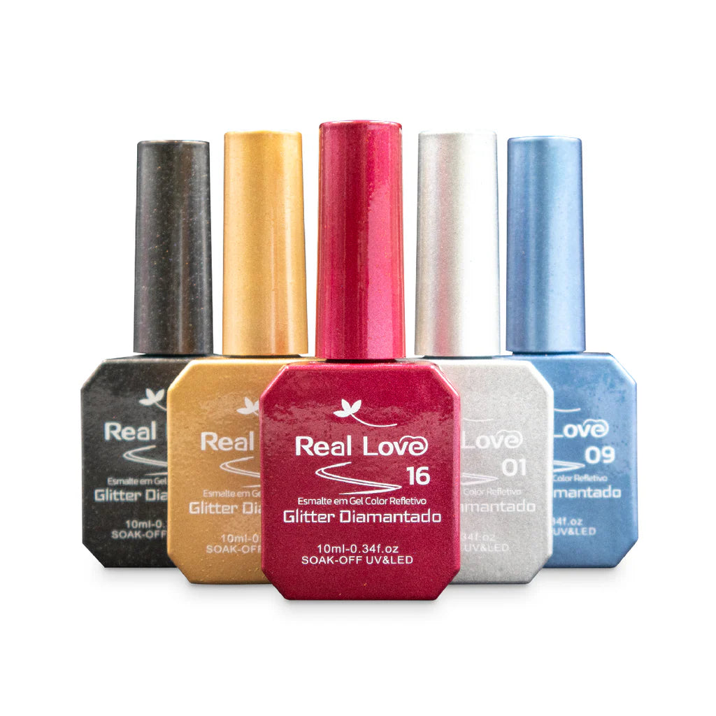 Esmalte Em Gel Refletivo Com Glitter Diamantado - 10ml - XD-GEL-39