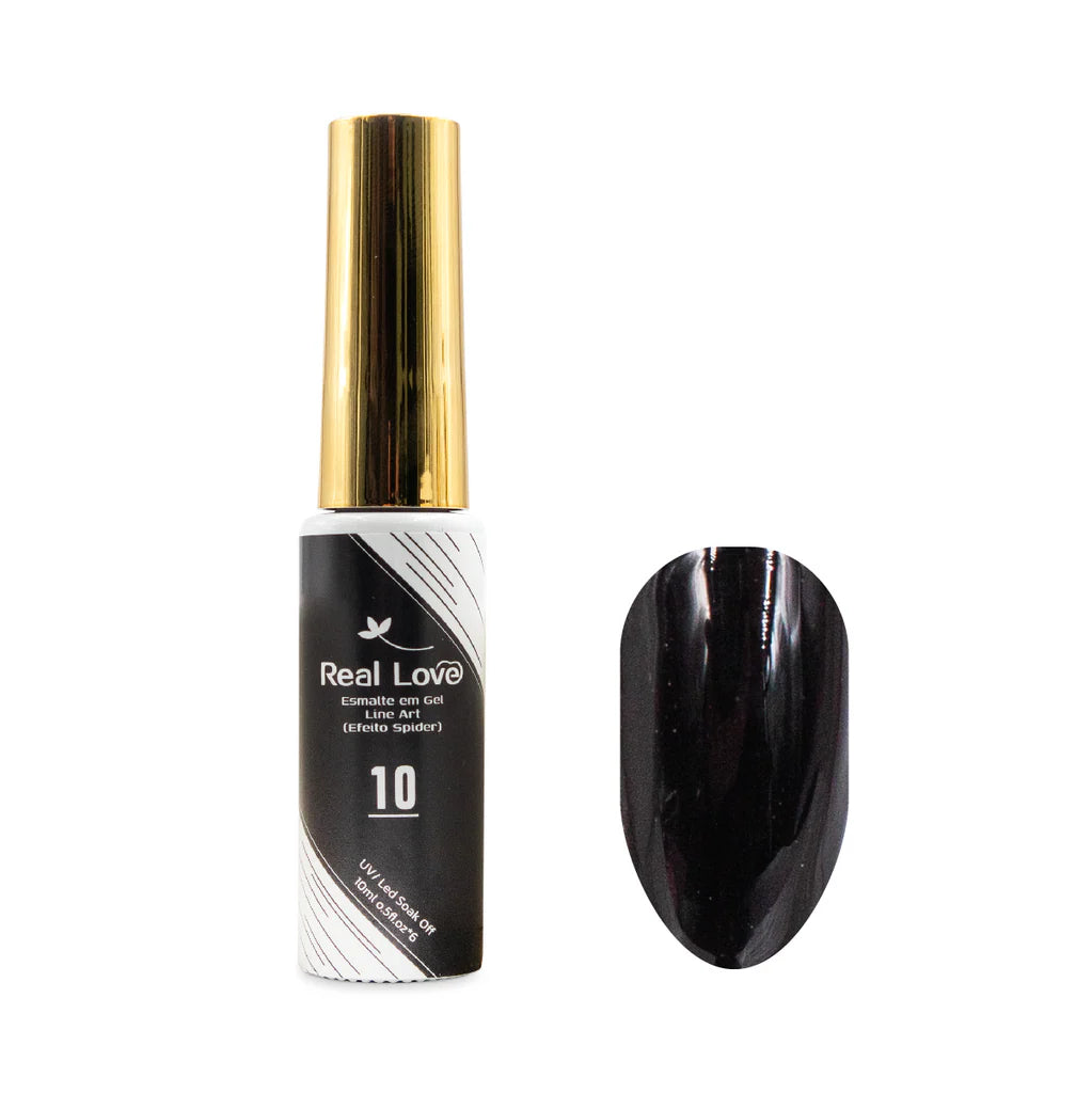 Kit esmalte em Gel Line Art (Efeito Spider) Unhas 10ml - KIT-J