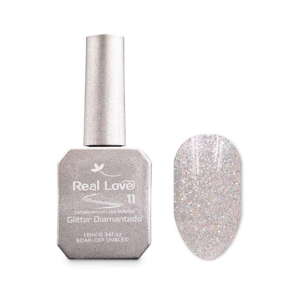 Esmalte Em Gel Refletivo Com Glitter Diamantado - 10ml - XD-GEL-39