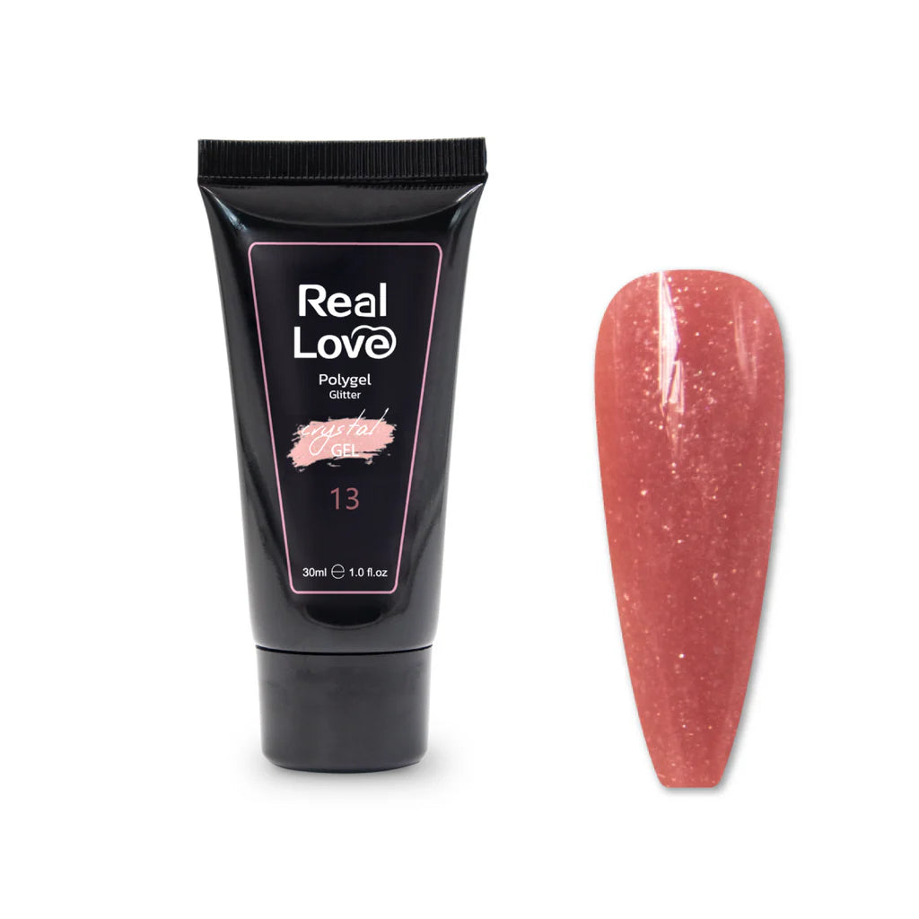 Polygel Powder Com Glitter para Alongamento De Unhas 30ml - XD-GEL-26