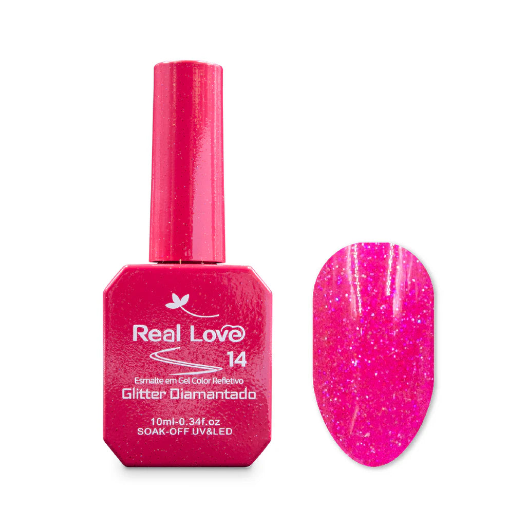 Esmalte Em Gel Refletivo Com Glitter Diamantado - 10ml - XD-GEL-39