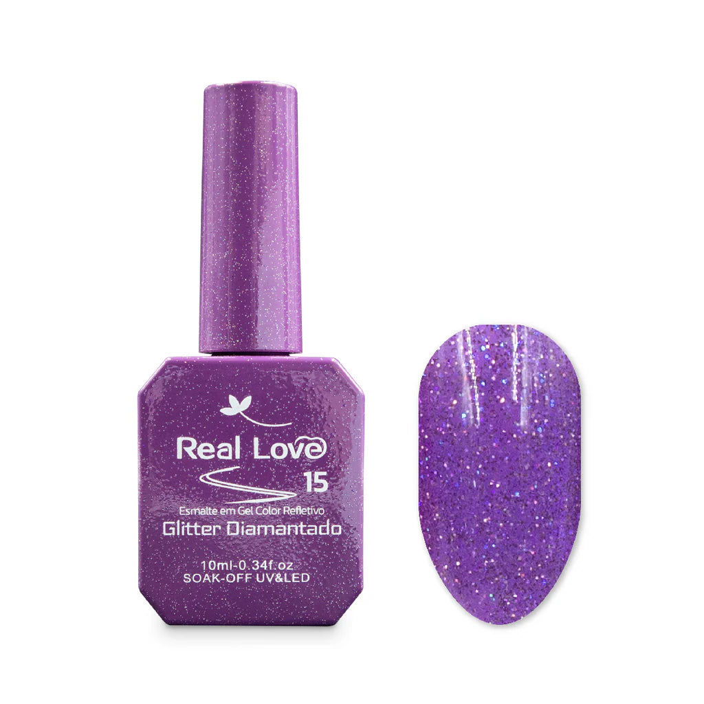 Esmalte Em Gel Refletivo Com Glitter Diamantado - 10ml - XD-GEL-39