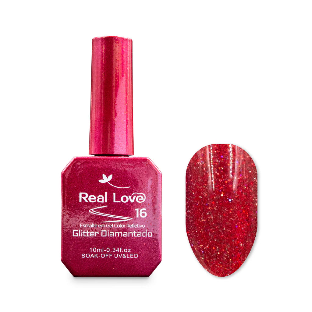 Esmalte Em Gel Refletivo Com Glitter Diamantado - 10ml - XD-GEL-39