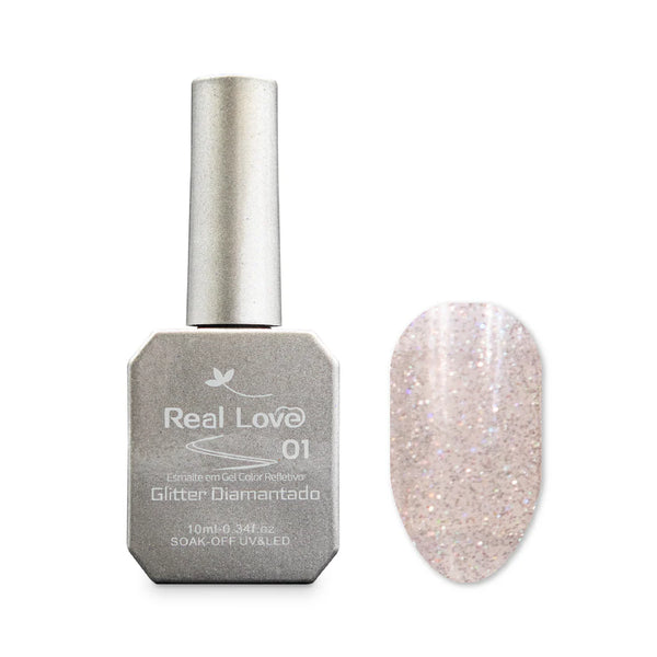 Esmalte Em Gel Refletivo Com Glitter Diamantado - 10ml - XD-GEL-39