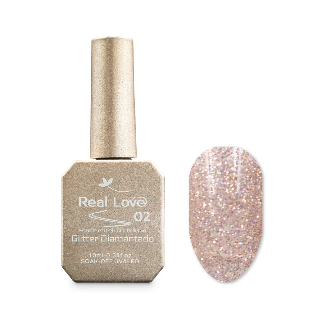 Esmalte Em Gel Refletivo Com Glitter Diamantado - 10ml - XD-GEL-39