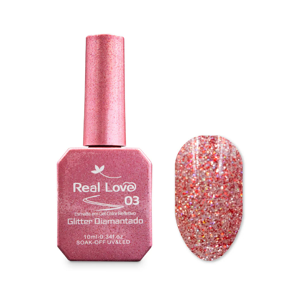 Esmalte Em Gel Refletivo Com Glitter Diamantado - 10ml - XD-GEL-39