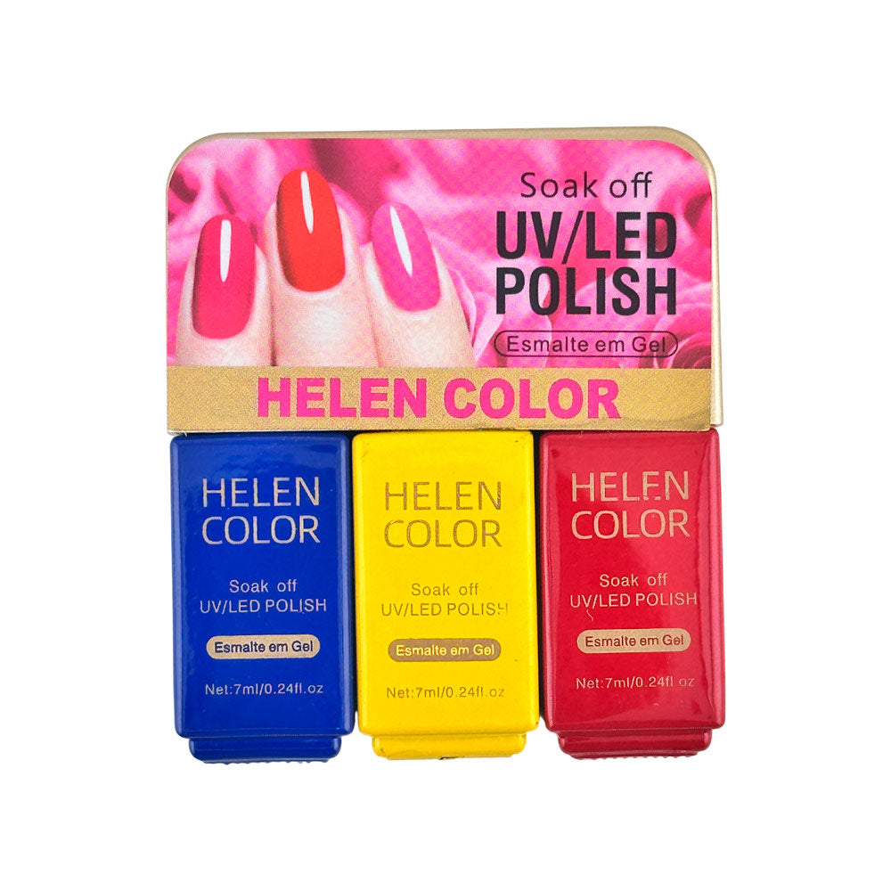 Kit Trio de Esmaltes em Gel #04 - 7ml = Rzjy-08-04