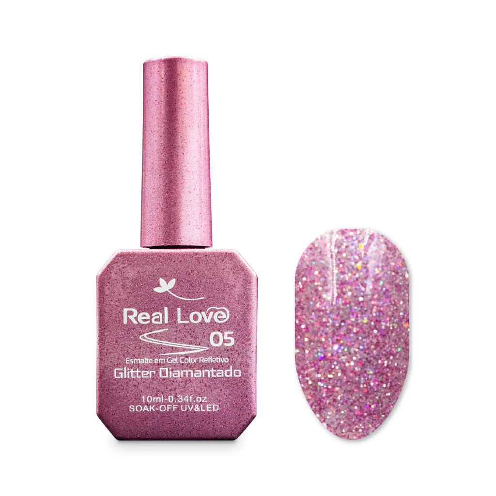 Esmalte Em Gel Refletivo Com Glitter Diamantado - 10ml - XD-GEL-39