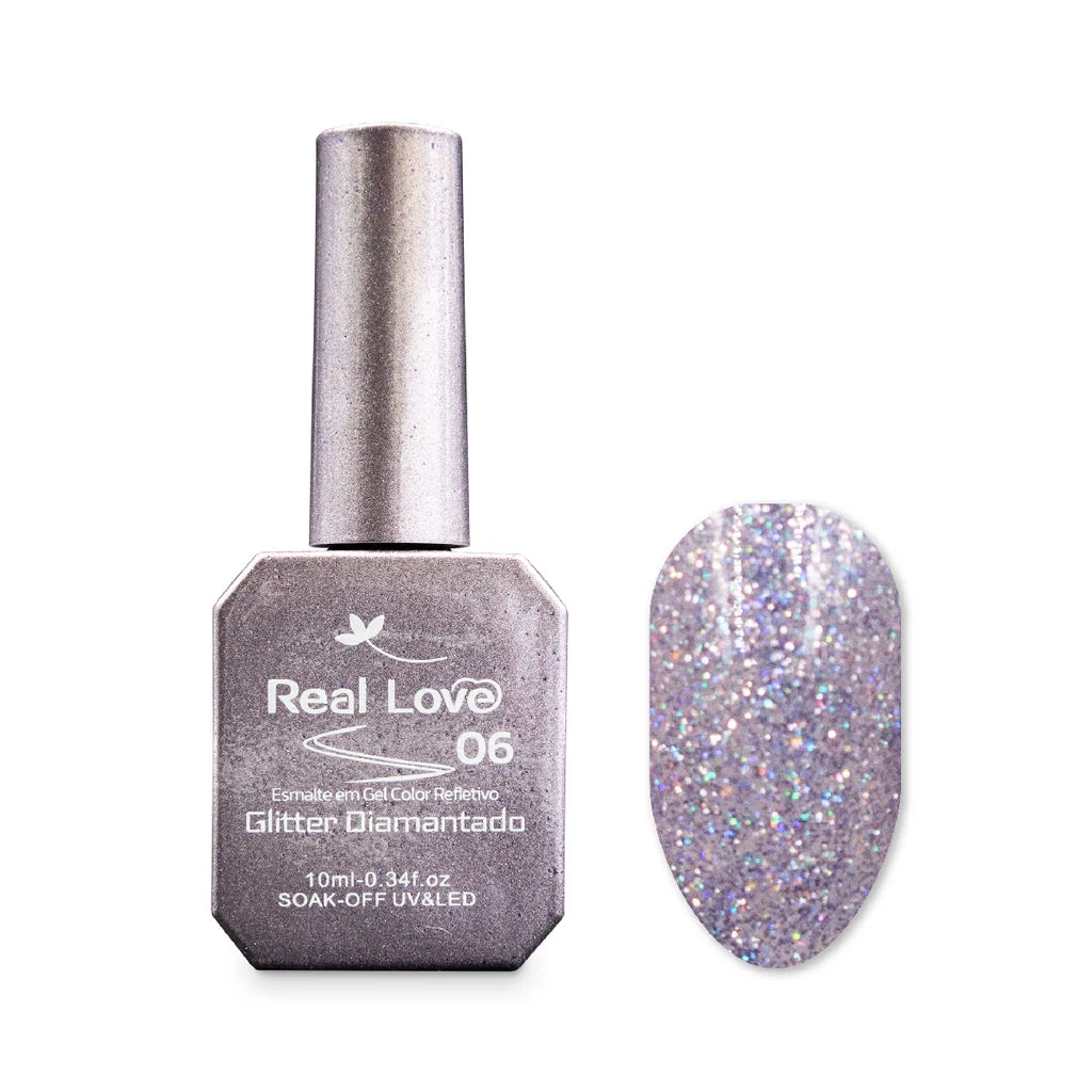 Esmalte Em Gel Refletivo Com Glitter Diamantado - 10ml - XD-GEL-39
