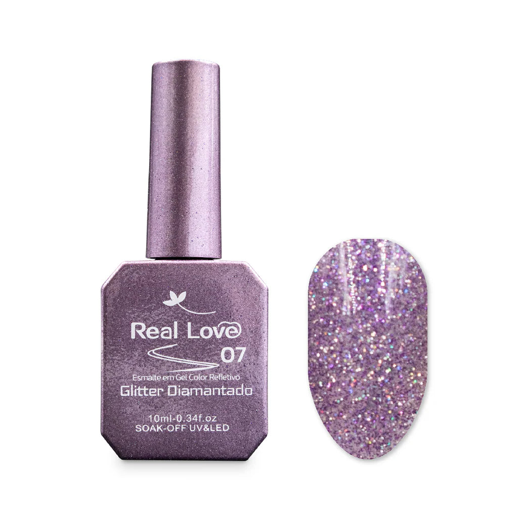 Esmalte Em Gel Refletivo Com Glitter Diamantado - 10ml - XD-GEL-39
