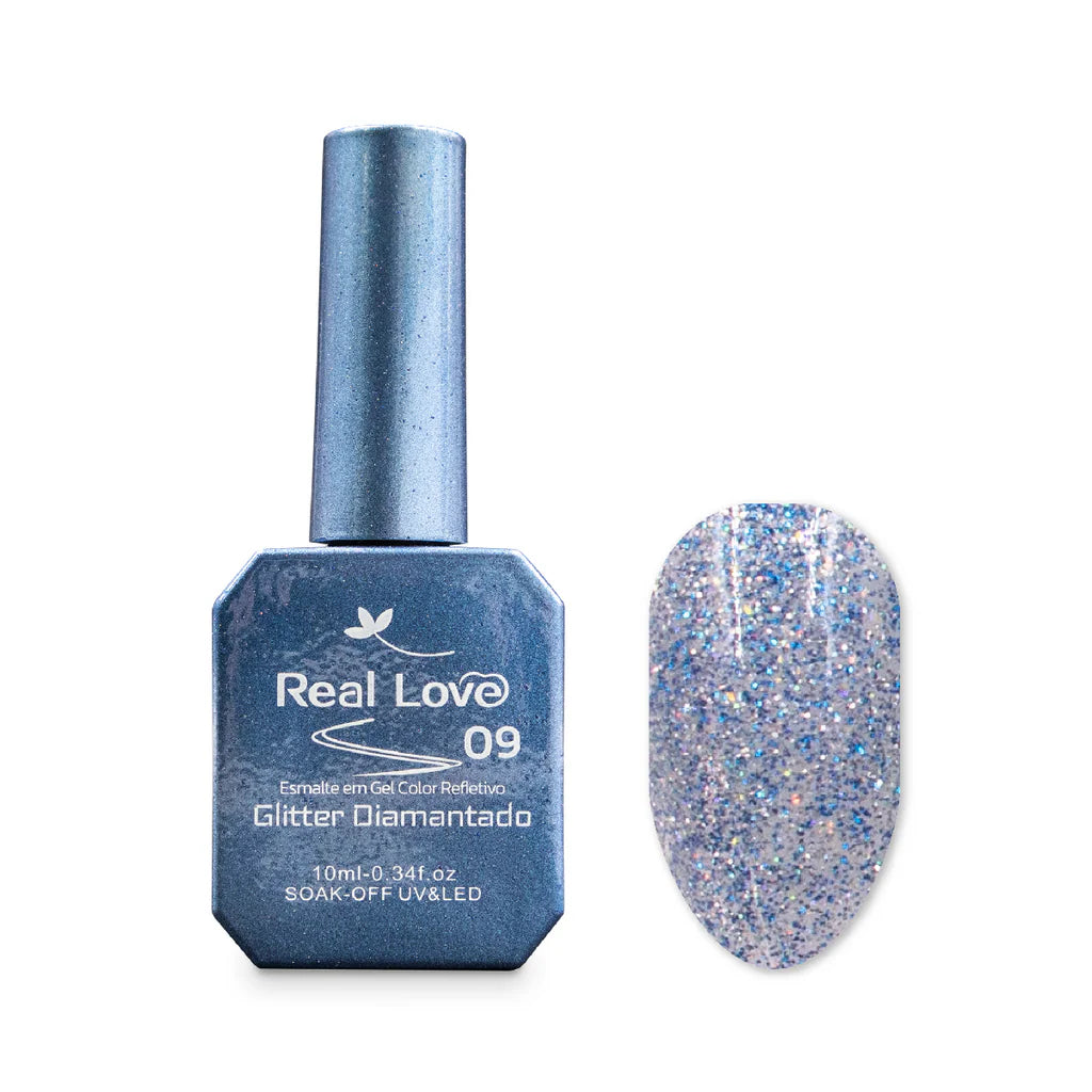 Esmalte Em Gel Refletivo Com Glitter Diamantado - 10ml - XD-GEL-39
