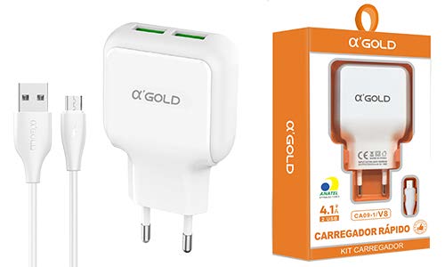 Kit carregador V8 4.1A CA09-1