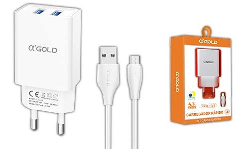 Kit carregador V8 4.1A CA28-1