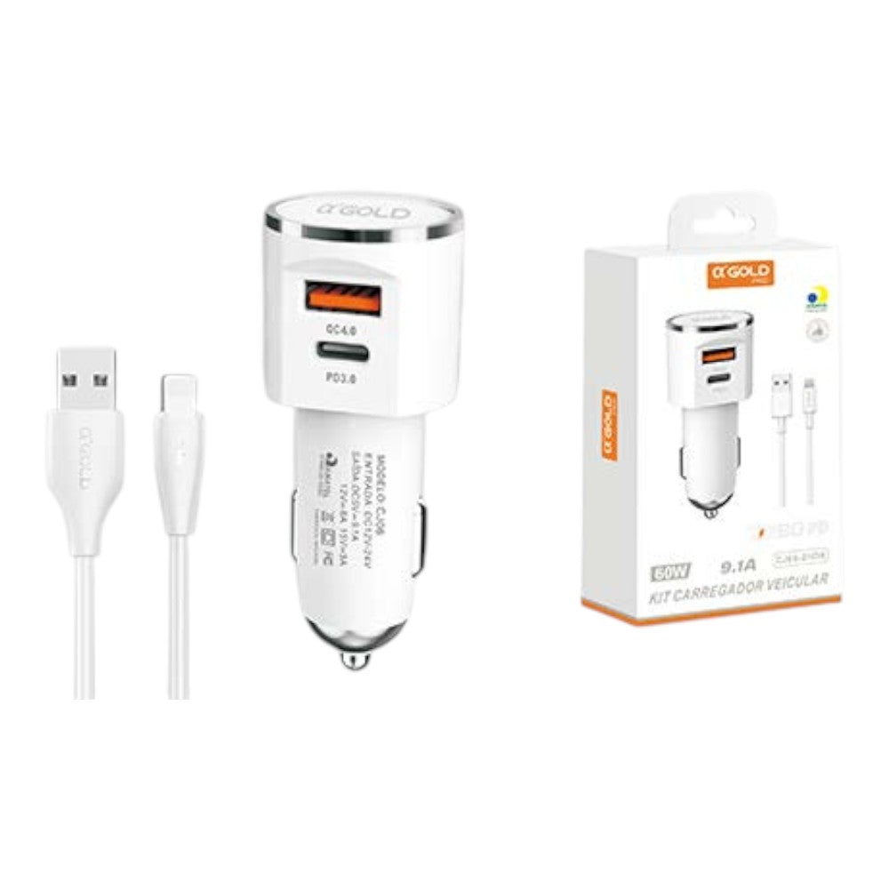 Kit carregador veicular IOS 9.1A CJ06-2
