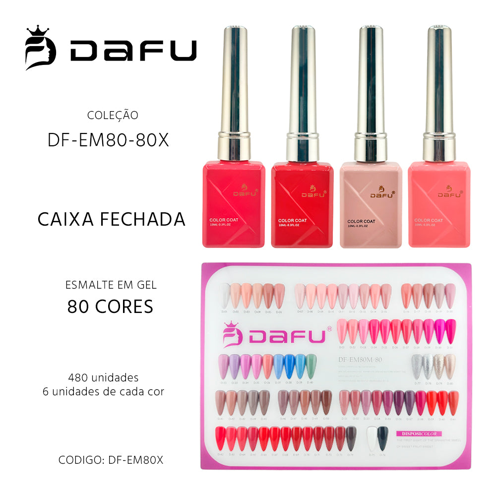 Esmalte em gel color coat Dafu 80 cores DF-EM80X-80