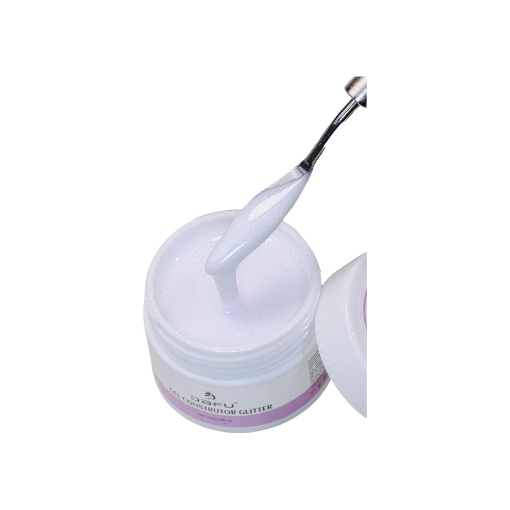 Gel Construtor Glitter White - DF-GE02-G