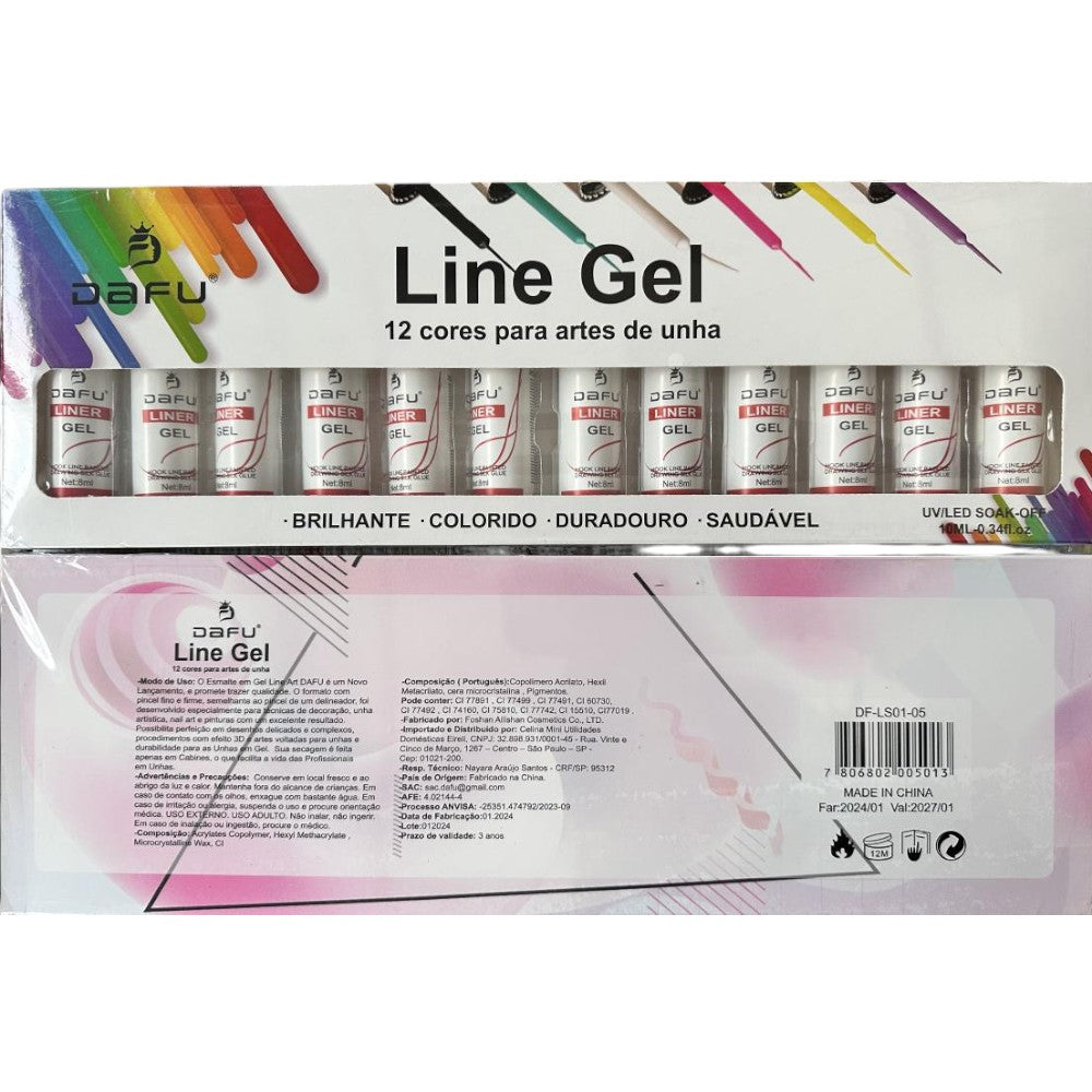 Esmalte em gel Line art vermelho Dafu DF-LS01-05