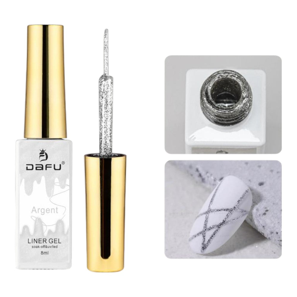 Esmalte em gel Line art argent Dafu DF-LS01-PR