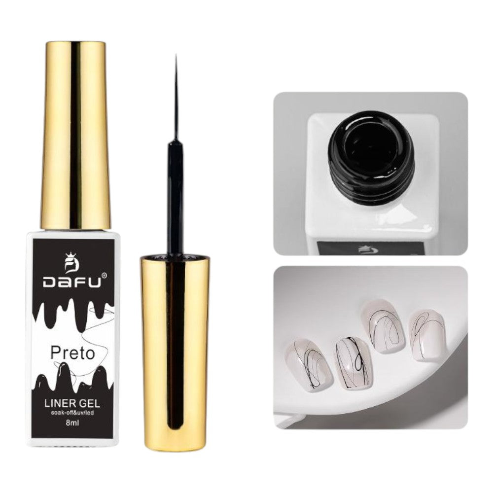 Esmalte em gel Line art cor preto Dafu DF-LS03-PT