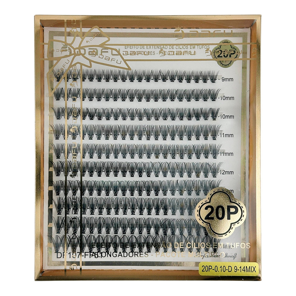 Cílios para Extensão - 20P-0.10-D-9-14MIX - DF107-FF51