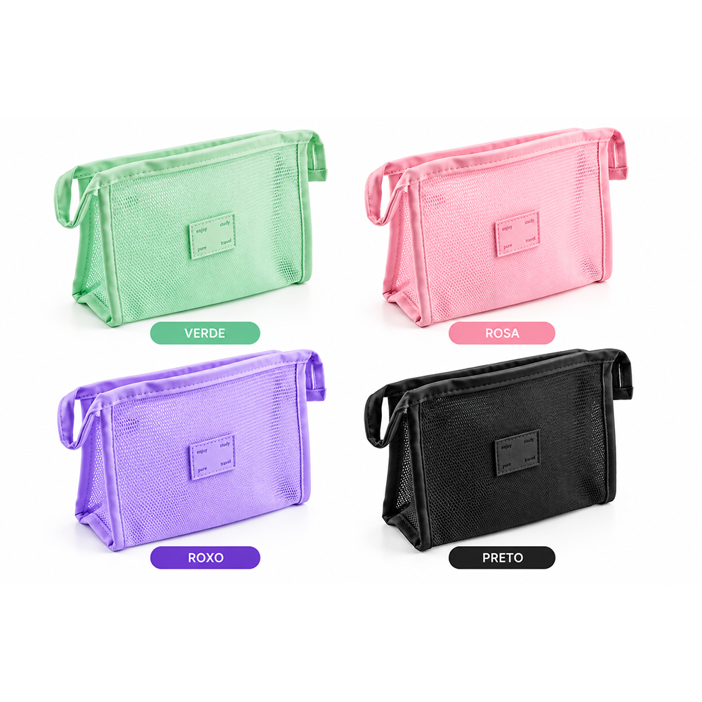 Necessaire Cor Solida Simples e Delicada - DF398-NC07