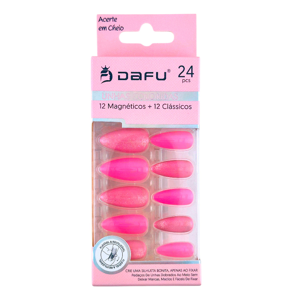 Unhas Postiças Coloridas Silhueta - DF65-UP31-3