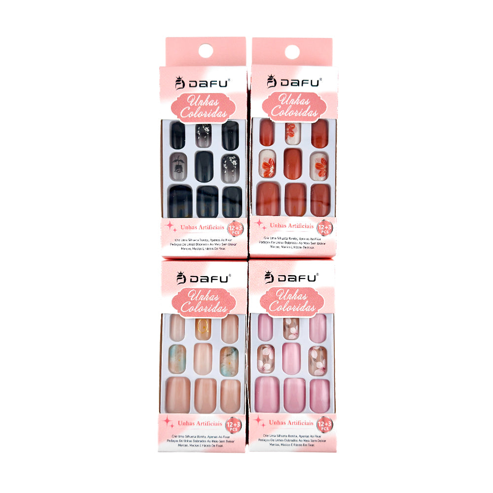 Unhas postiças artificias coloridas DF65-UP3207-2