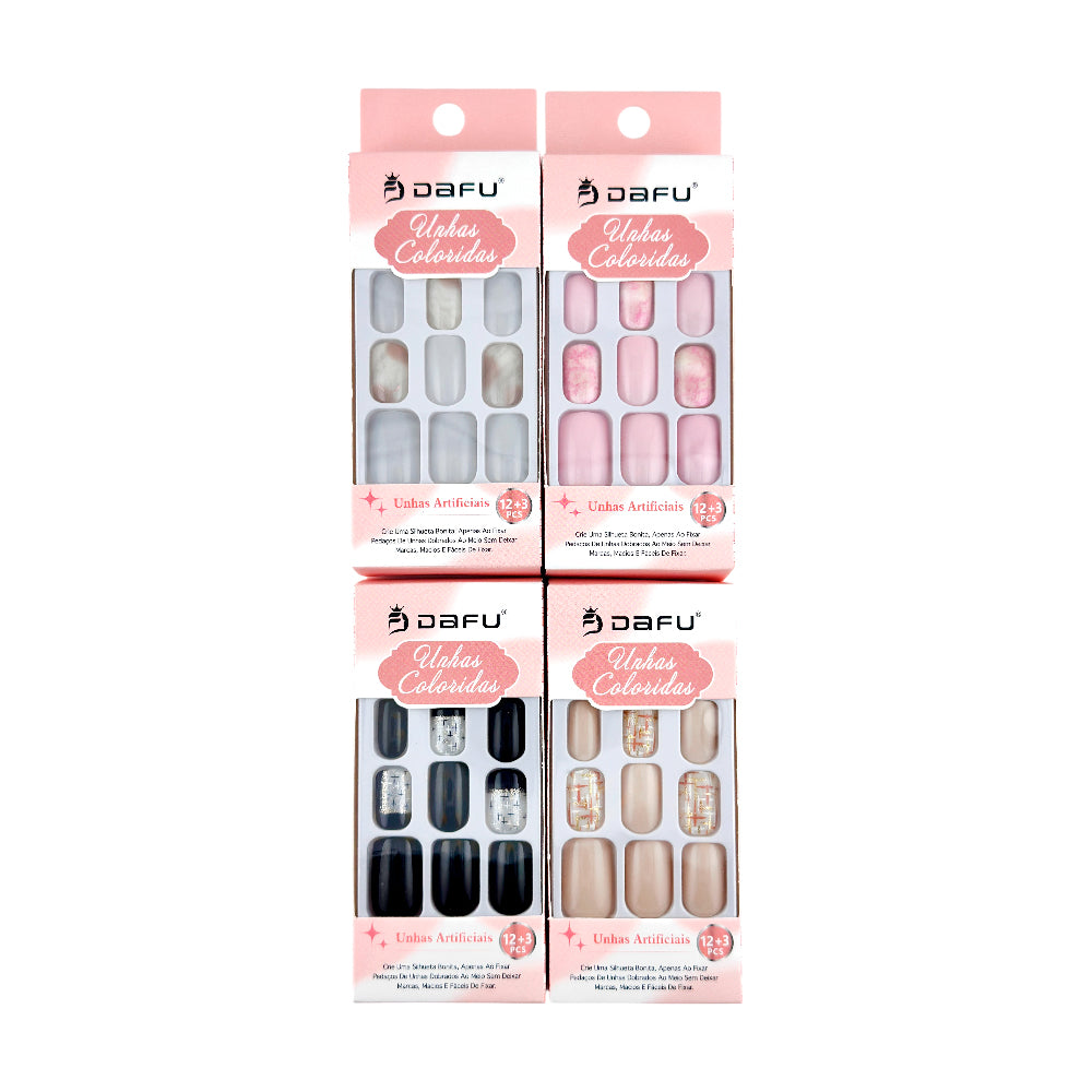 Unhas postiças artificias coloridas DF65-UP3207-3