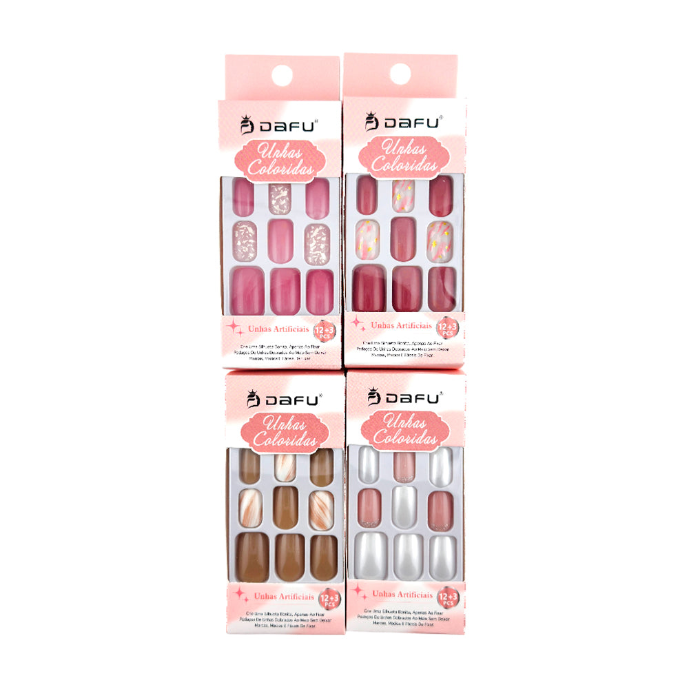 Unhas postiças artificias coloridas DF65-UP3207-6