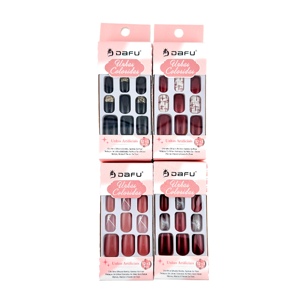 Unhas postiças artificias coloridas DF65-UP3207-7