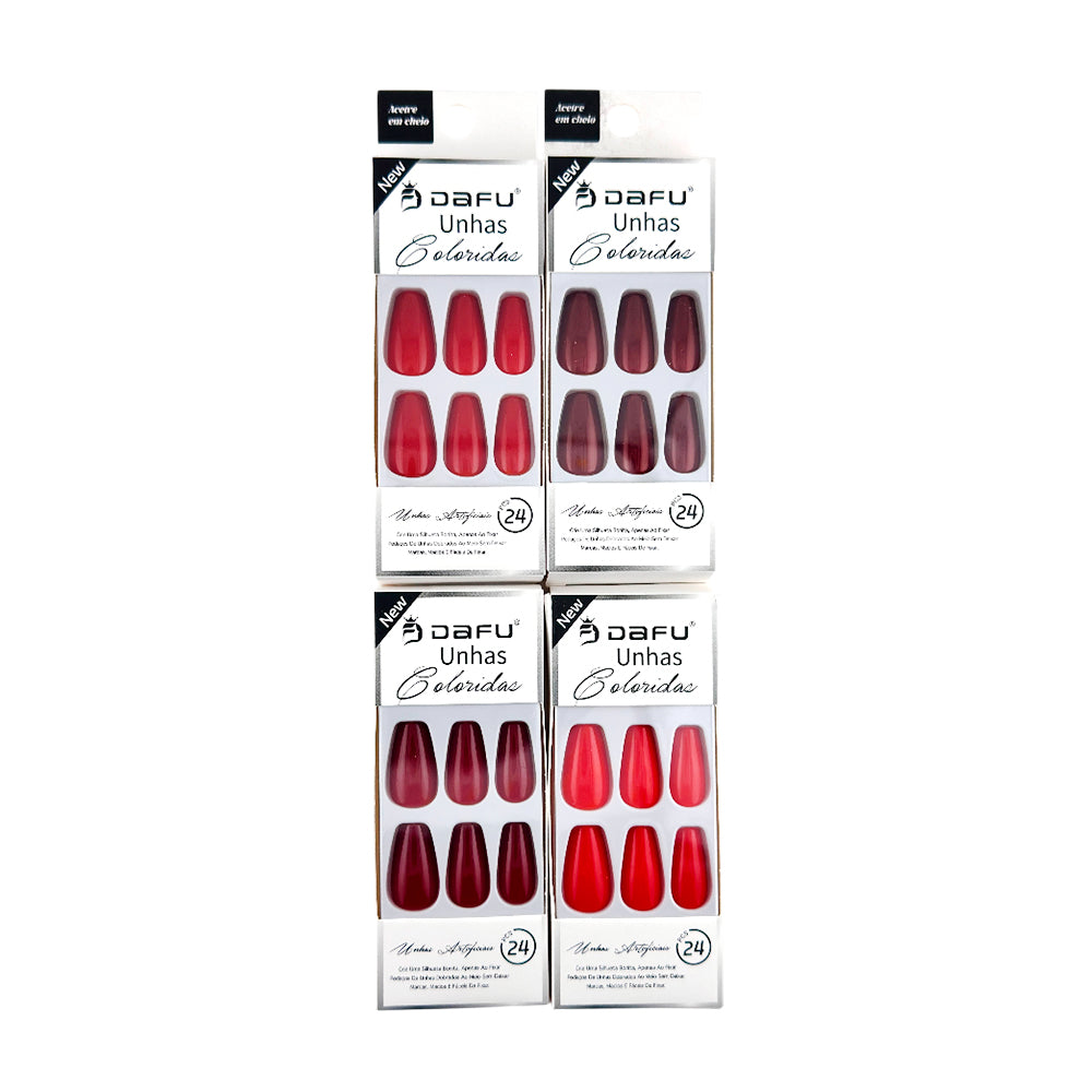 Unhas postiças artificial colorida DF65-UP3506-1
