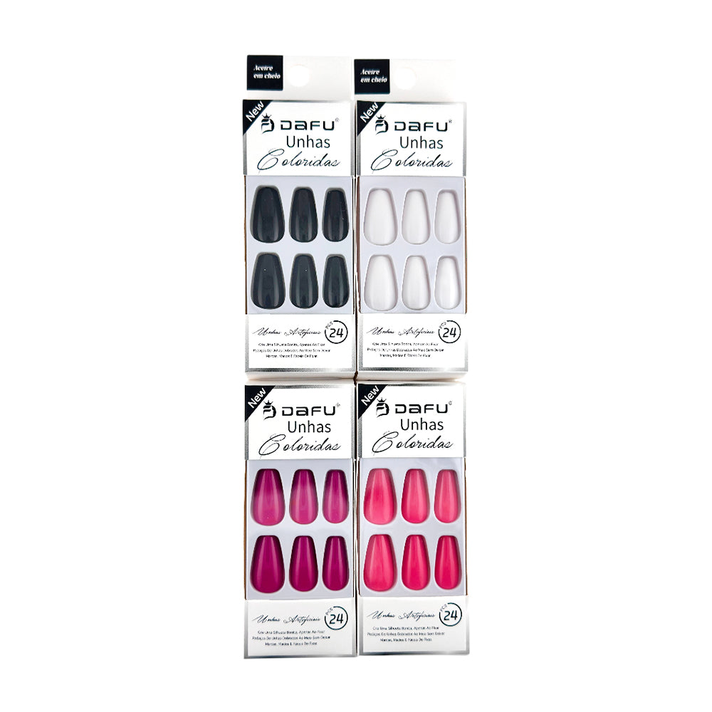 Unhas postiças artificial colorida DF65-UP3506-2