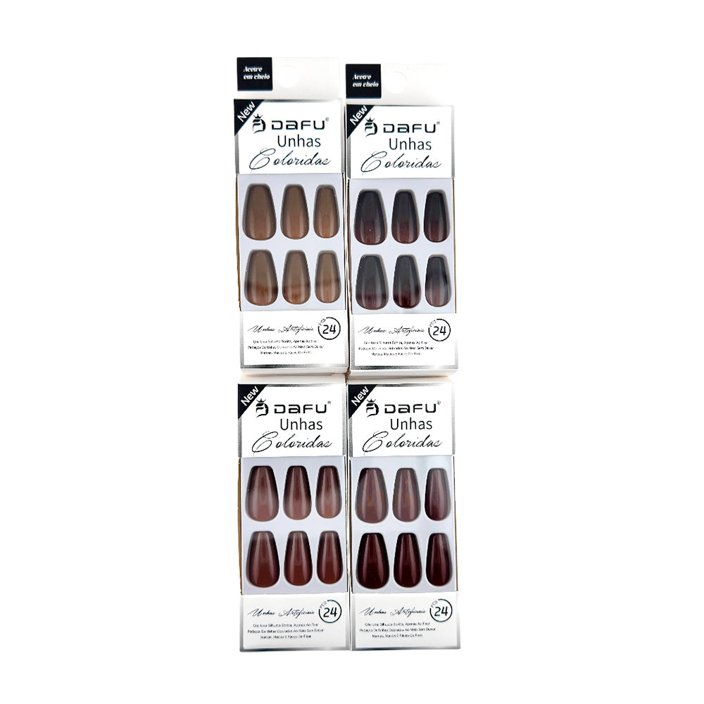 Unhas postiças artificial colorida DF65-UP3506-3