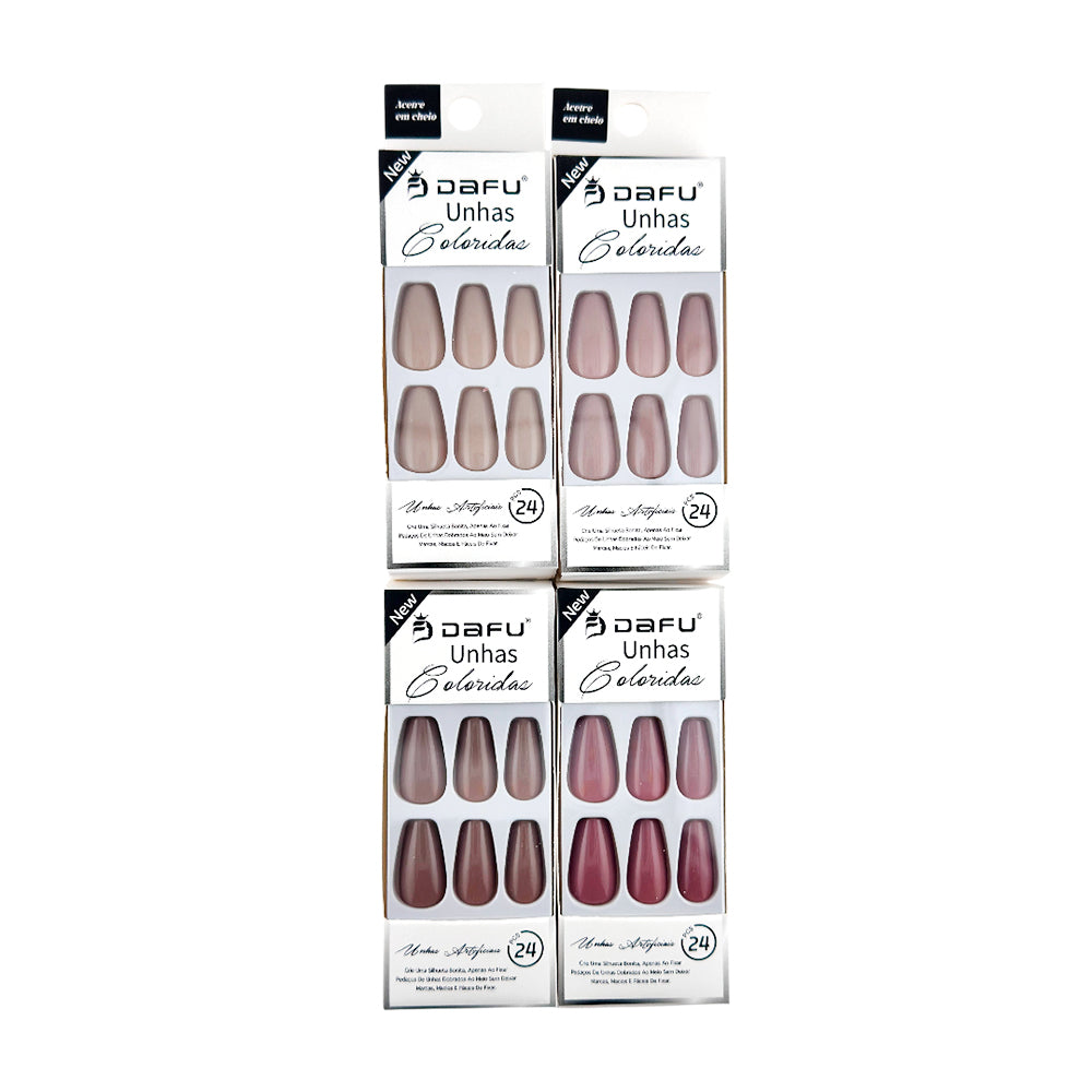 Unhas postiças artificial colorida DF65-UP3506-4