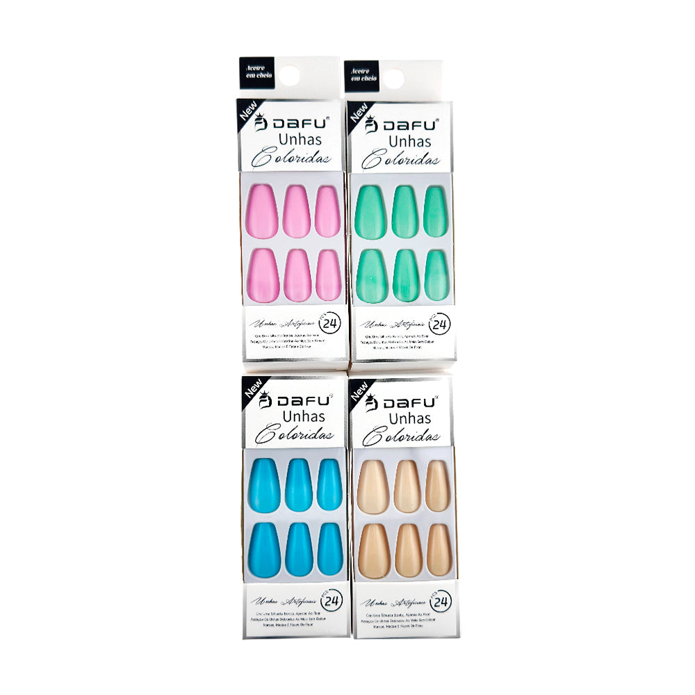 Unhas postiças artificial colorida DF65-UP3506-5