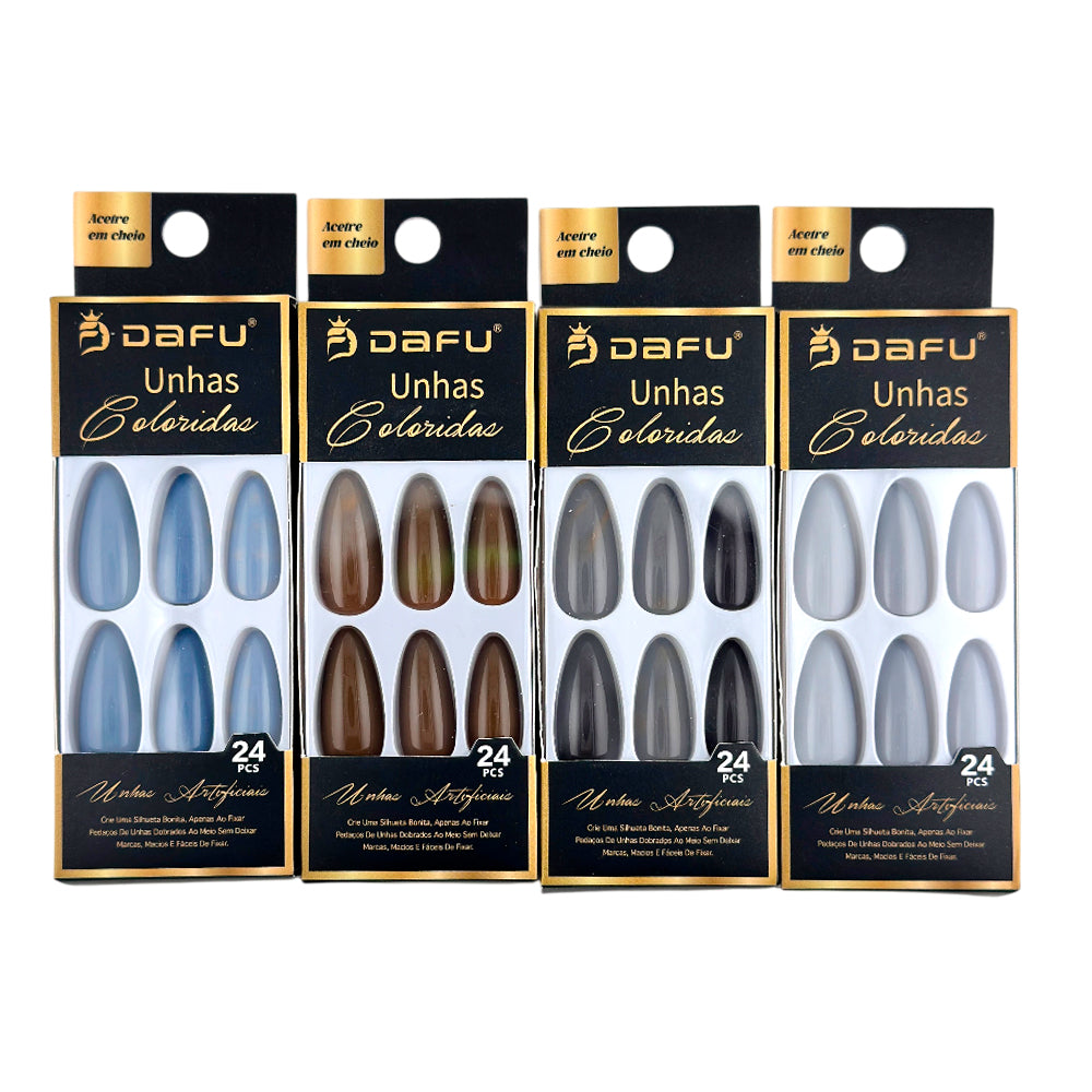 Unhas postiças artificial coloridas DF65-UP3607-3