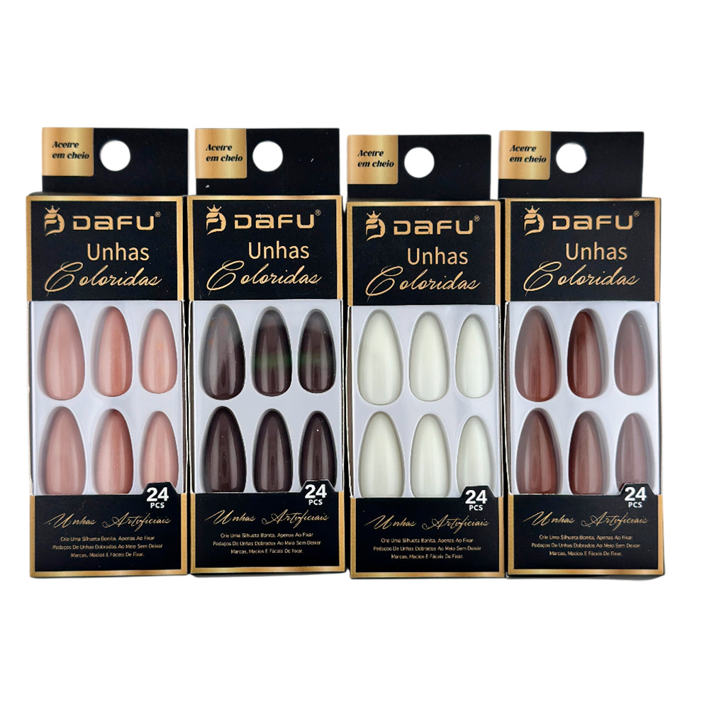 Unhas postiças artificial coloridas DF65-UP3607-4