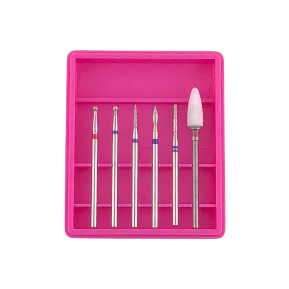 Kit broca metal + cerâmica 5# para unha em gel  DF103-DA24