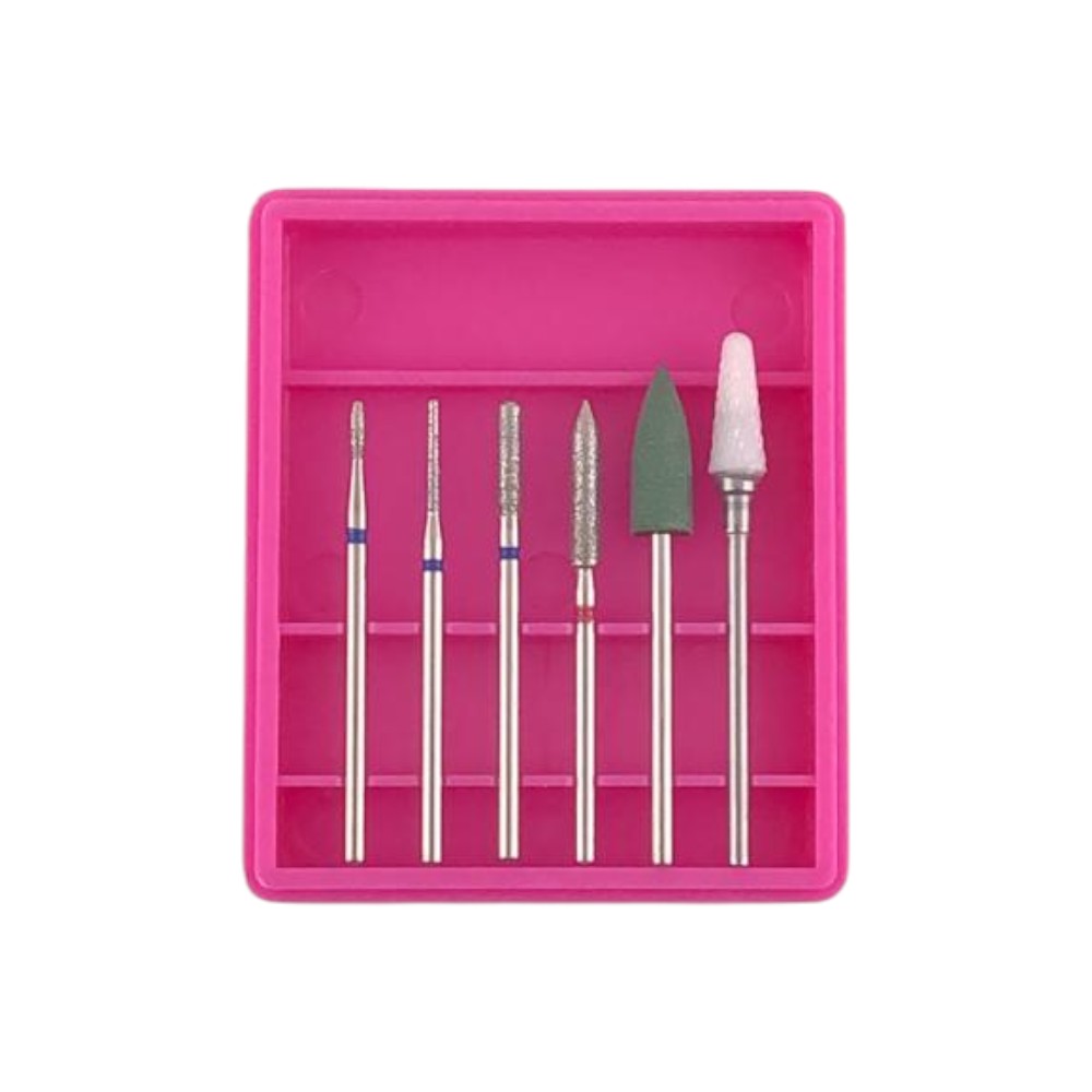 Kit broca metal + cerâmica + quartz 7# para unha em gel DF103-DA26