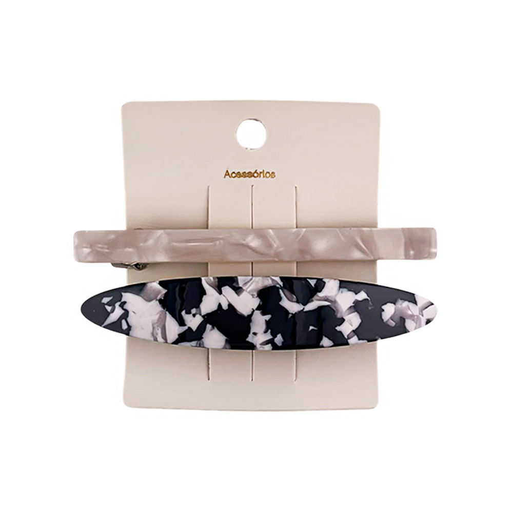 Presilha para cabelo Estampada Palito - DF408-PR3004-01