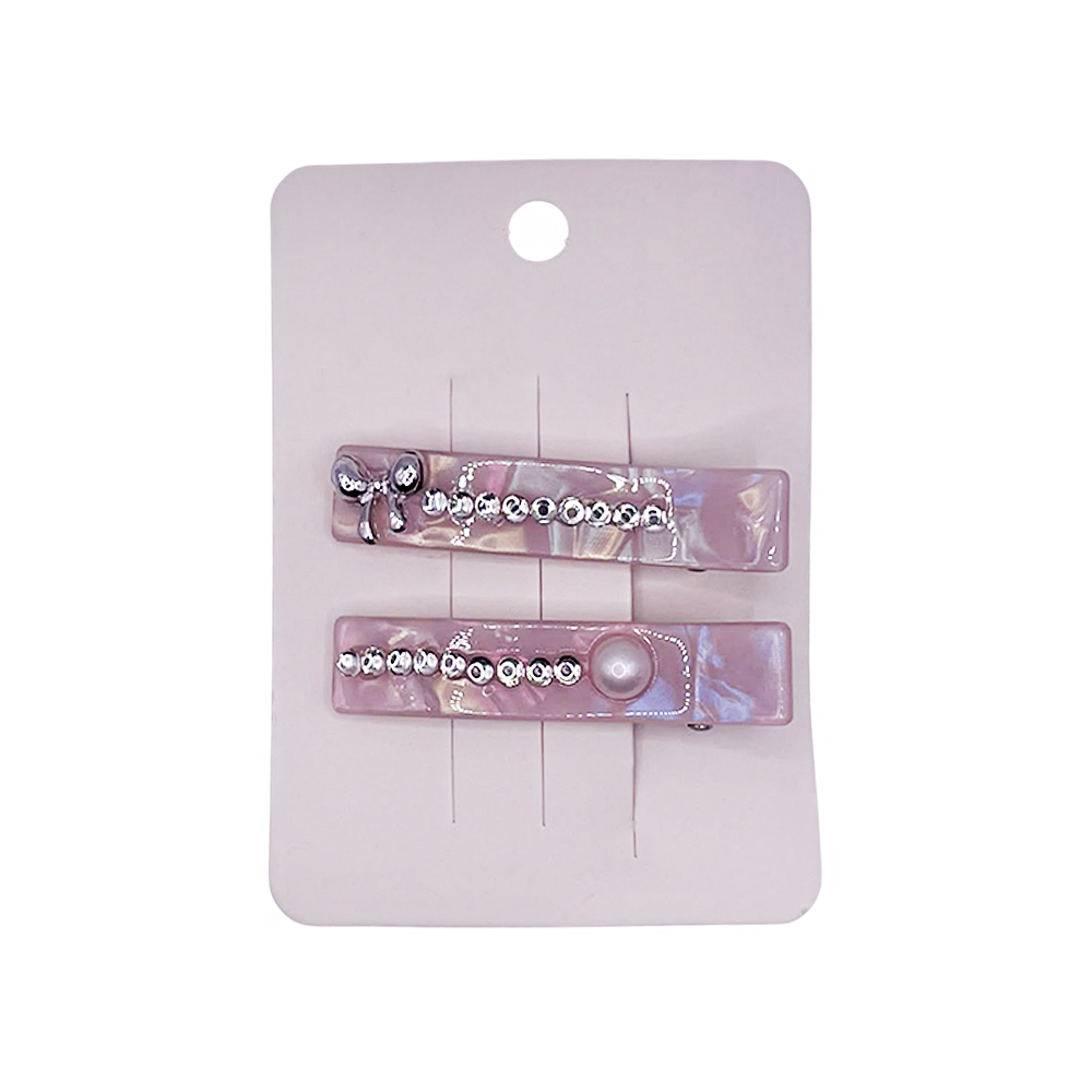 Presilha para Cabelo Com pedrinhas Prata - DF408-PR4207-2