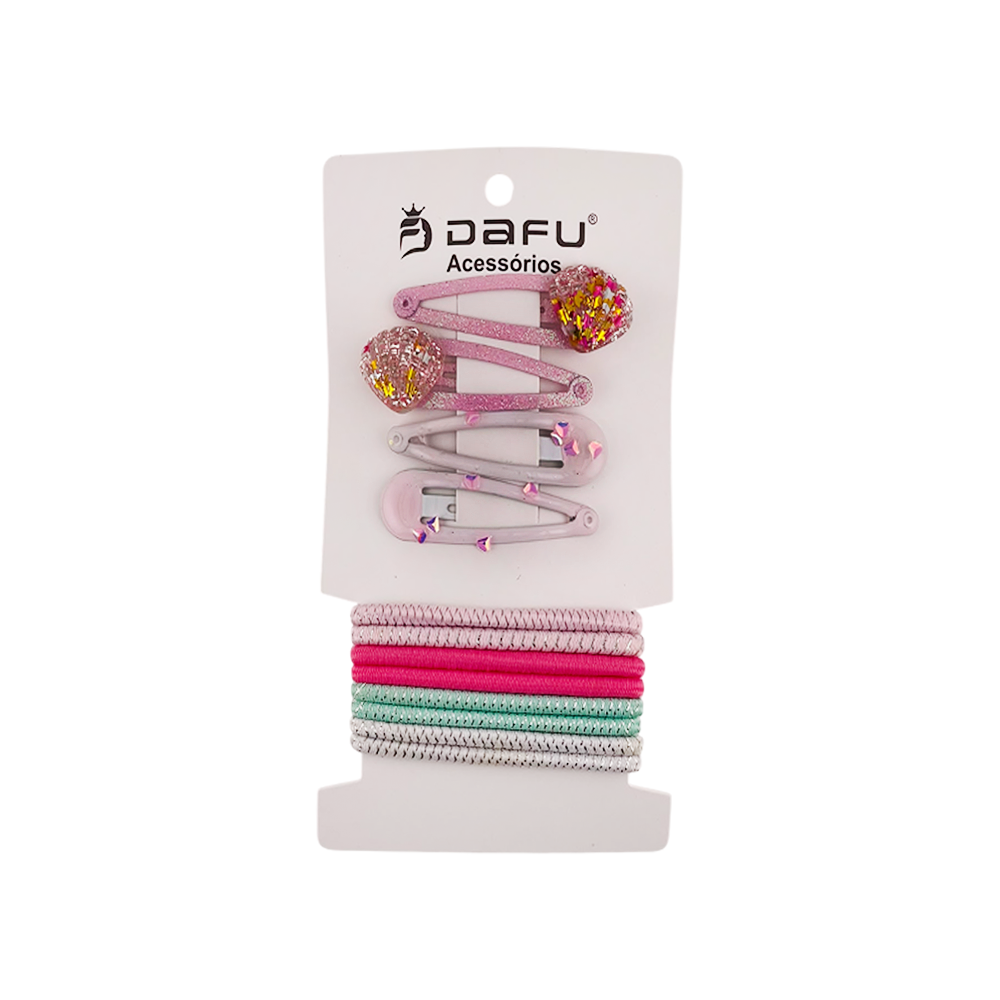 Presilha + Rabicó para Cabelo Delicado Concha - DF410-PR2205-3