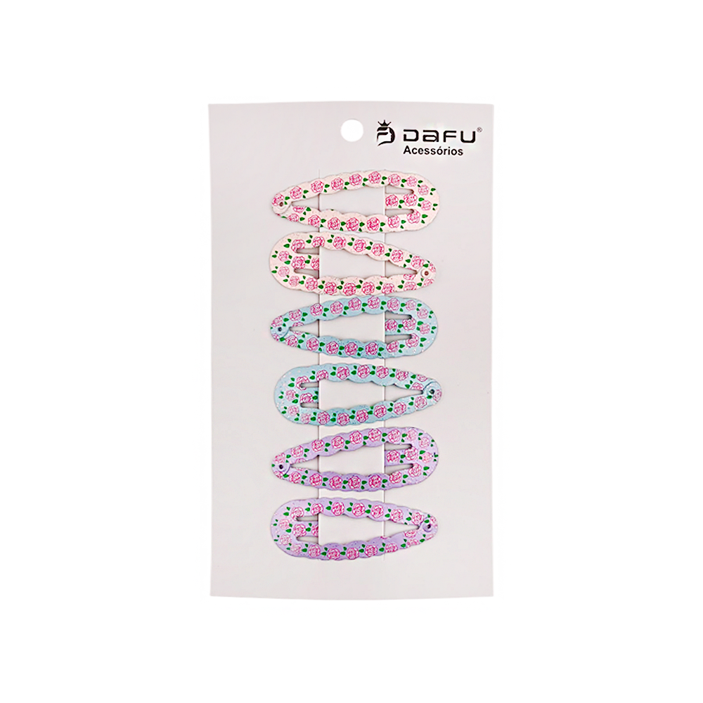 Presilha para Cabelo Colorida Floral - DF410-PR2402-1