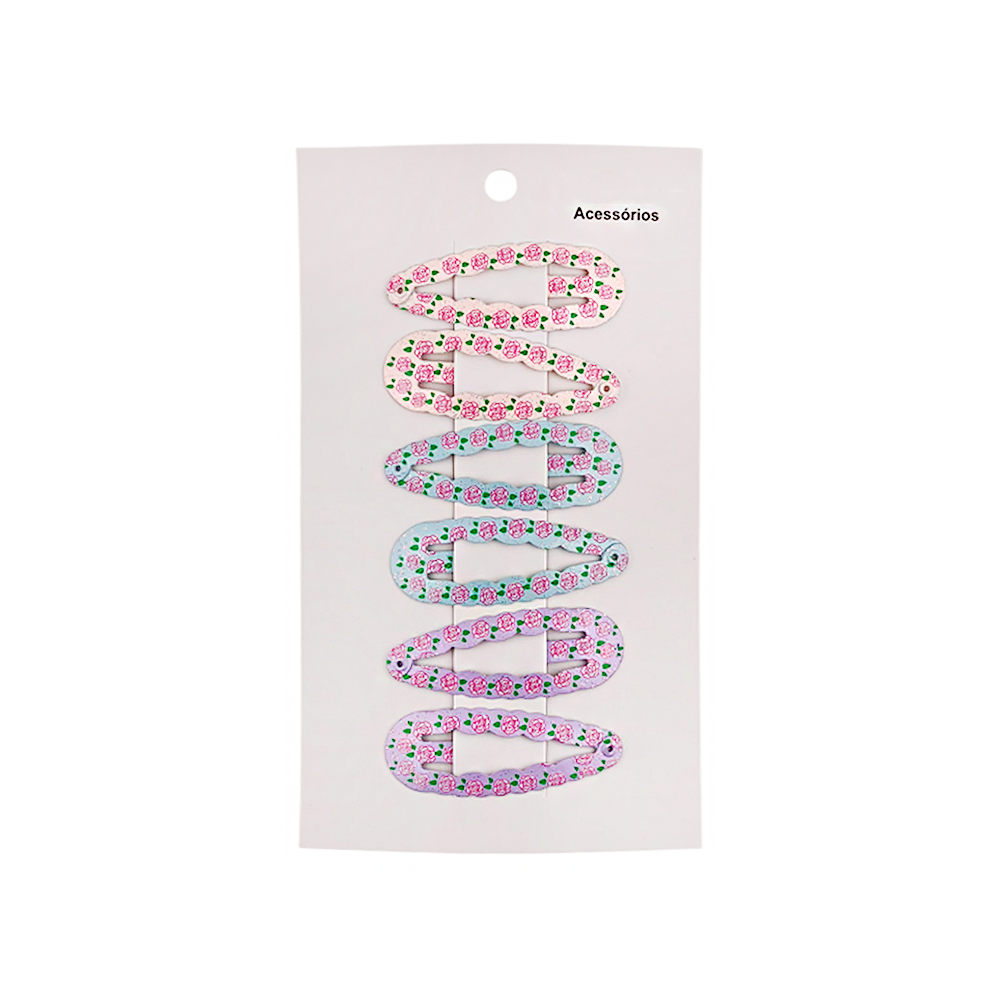 Presilha para Cabelo Colorida Floral - DF410-PR2402-1