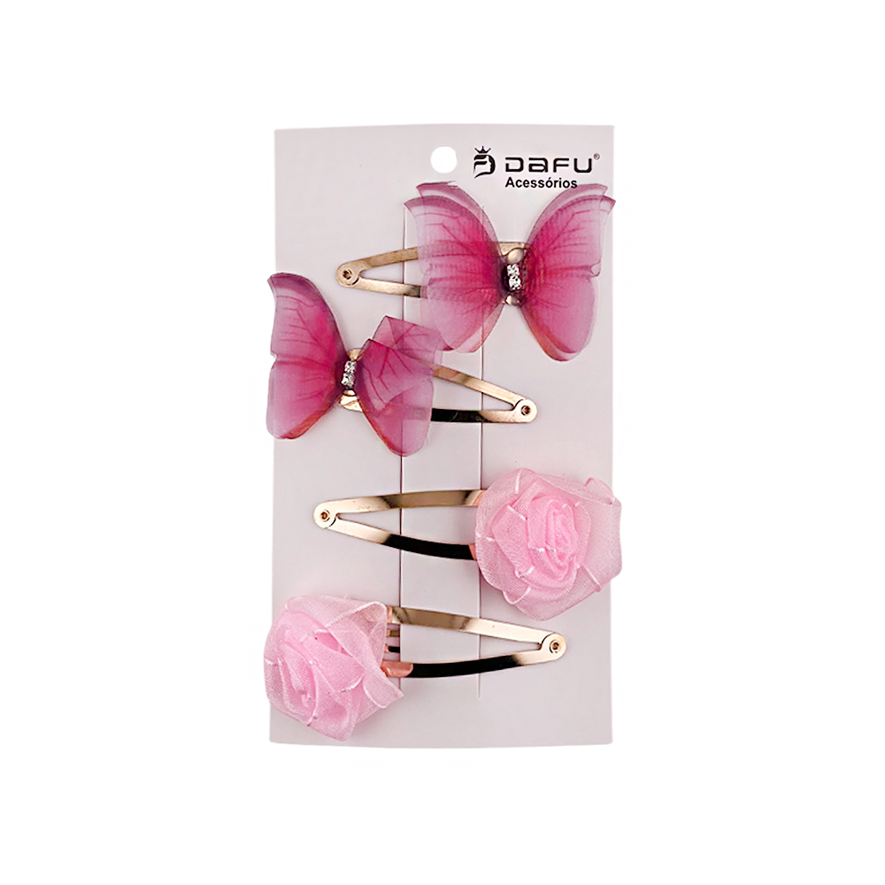 Presilha para Cabelo Borboleta/Flor - DF410-PR30