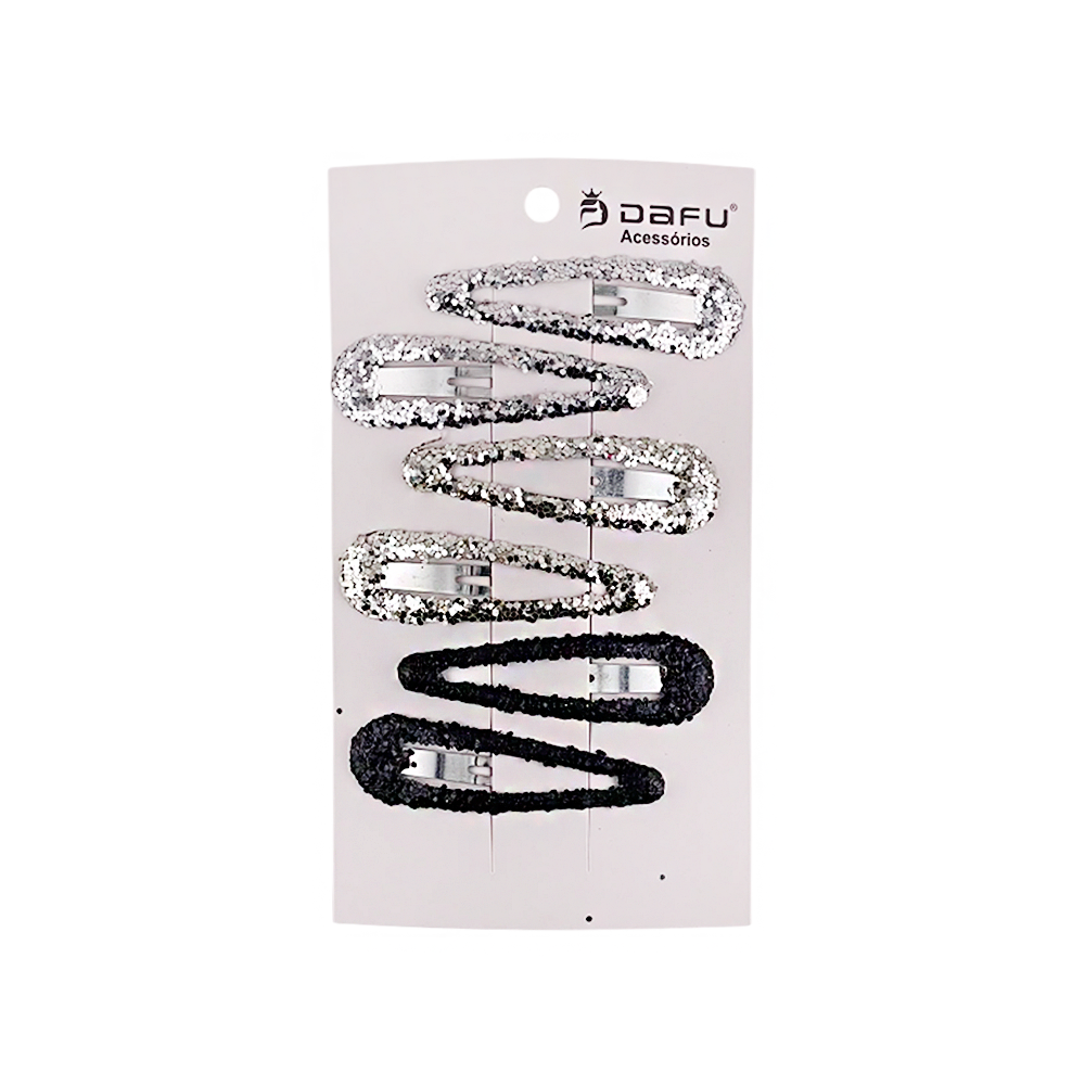 Presilha para Cabelo com Glitter Brilhante - DF410-PR3103-1