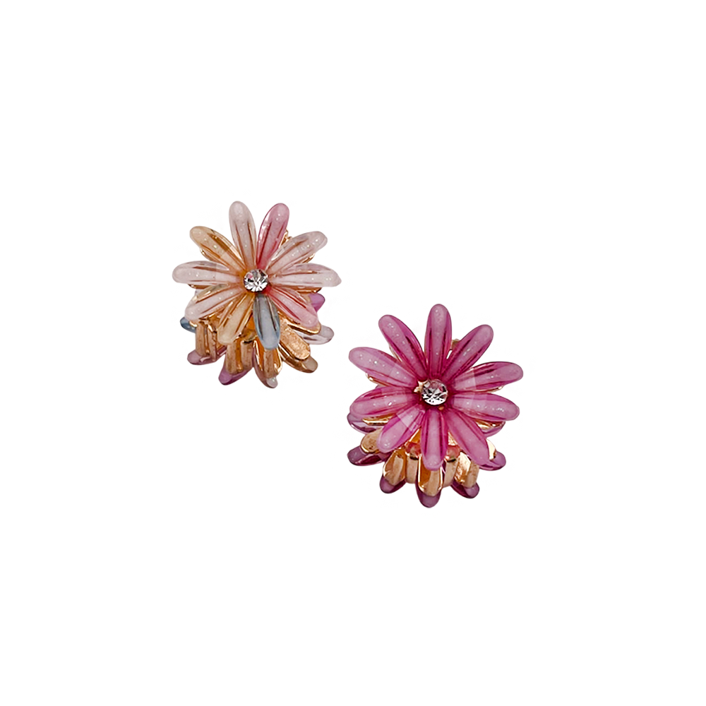 Piranha para Cabelo Flor Colorido com Pedras - DF415PR12-1