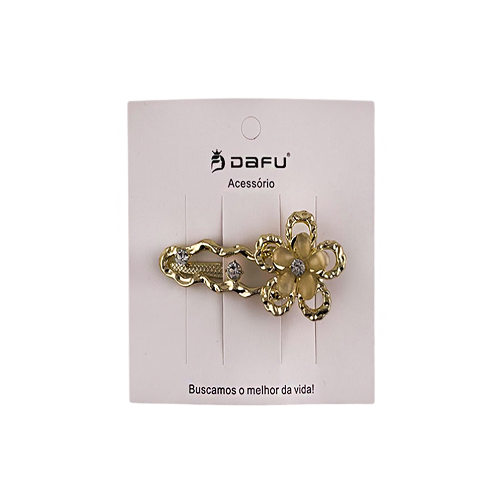Presilha para Cabelo Flor com Pedraria - DF415-PR2104-4
