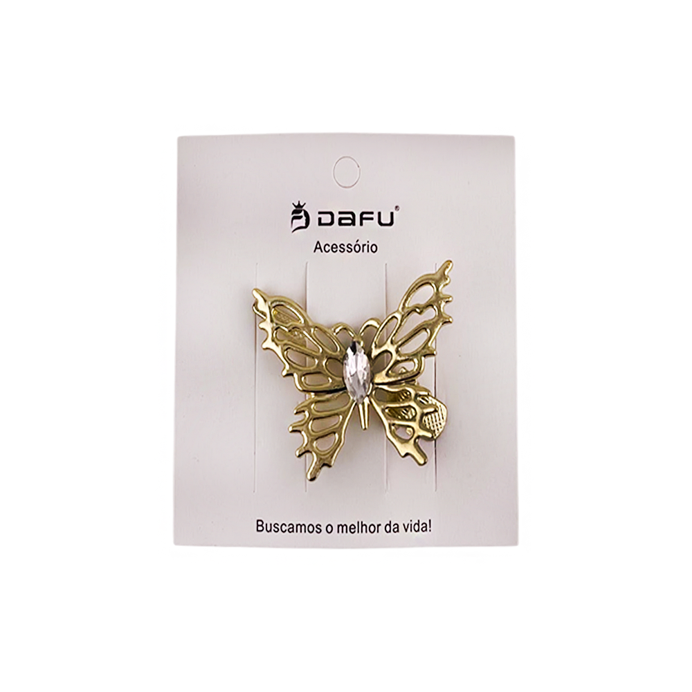 Presilha para Cabelo Borboleta com pedraria - DF415-PR2203-2