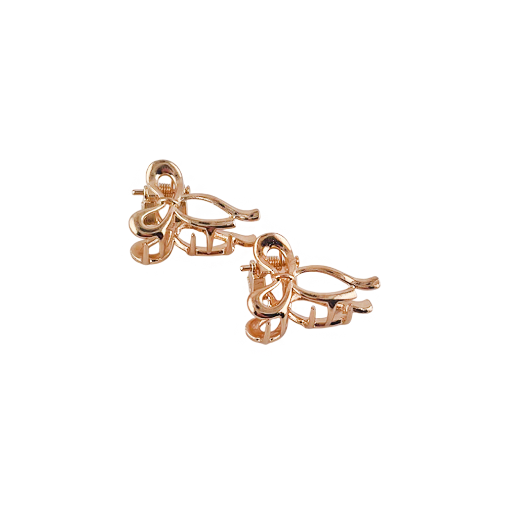 Piranha para Cabelo Laço Dourado e Prata - DF415-PR2808-08